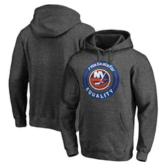 New York Islanders #WeSkateFor Pullover Hoodie Heather Gray
