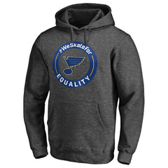 St. Louis Blues #WeSkateFor Pullover Hoodie Heather Gray