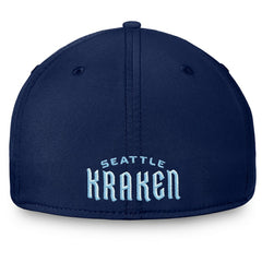Seattle Kraken Fanatics Secondary Logo Flex Hat Deep Sea Blue