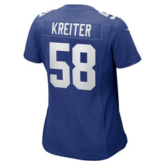 Casey Kreiter New York Giants Women's Game Jersey - Royal