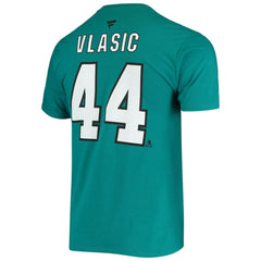 Marc-Edouard Vlasic San Jose Sharks Fanatics Player Name and Number T-Shirt Teal
