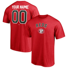 Cincinnati Reds Cooperstown Winning Streak Personalized Name & Number T-Shirt Red