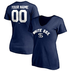 Chicago White Sox Women's Cooperstown Winning Streak Alternate Personalized Name & Number V-Neck T-Shirt Navy