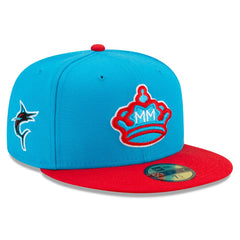 Miami Marlins 2021 City Connect 59FIFTY Fitted Hat Blue/Red | New Era