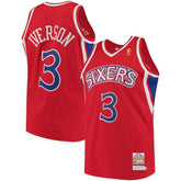 Allen Iverson Philadelphia 76ers 1996/97 Hardwood Classics Authentic Jersey - Red