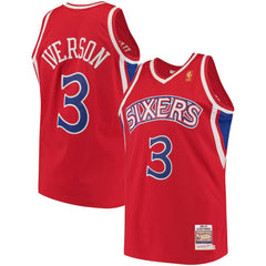Allen Iverson Philadelphia 76ers 1996/97 Hardwood Classics Authentic Jersey - Red
