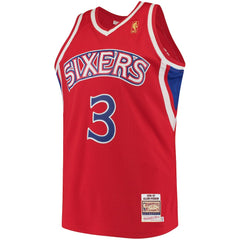 Allen Iverson Philadelphia 76ers 1996/97 Hardwood Classics Authentic Jersey - Red