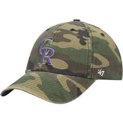 Colorado Rockies Team Clean Up Adjustable Hat Camo | 47 brand