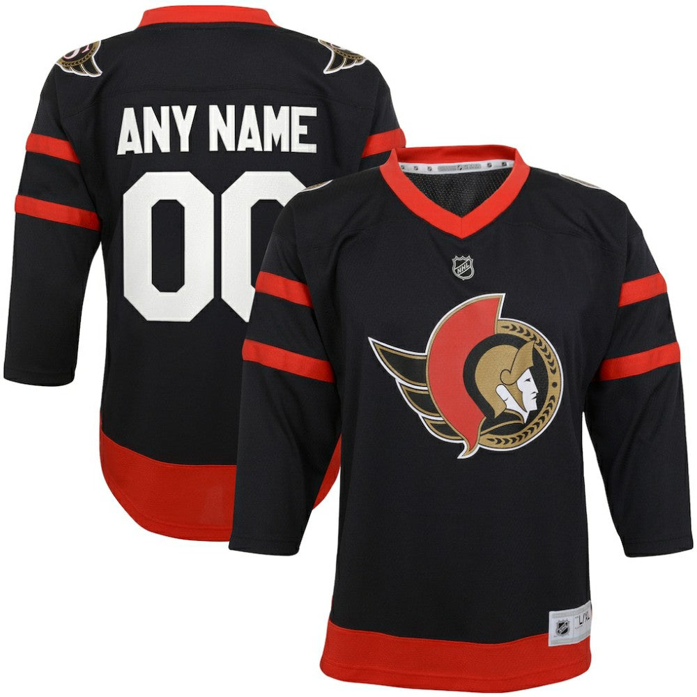 Ottawa Senators Youth Home Replica Custom Jersey Black