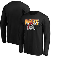 Pittsburgh Pirates Cooperstown Collection Huntington Logo Long Sleeve T-Shirt Black