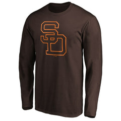 San Diego Padres Cooperstown Collection Huntington Logo Long Sleeve T-Shirt Brown