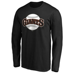 San Francisco Giants Cooperstown Collection Huntington Logo Long Sleeve T-Shirt Black
