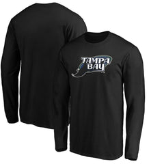 Tampa Bay Rays Cooperstown Collection Huntington Logo Long Sleeve T-Shirt Black