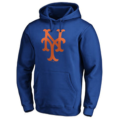 New York Mets Cooperstown Collection Huntington Logo Fitted Pullover Hoodie Royal