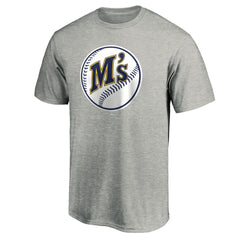Seattle Mariners Cooperstown Collection Huntington Logo T-Shirt Heathered Gray