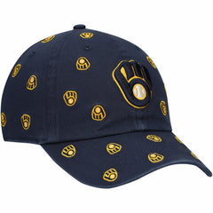 Milwaukee Brewers Women's Confetti Clean Up Adjustable Hat Navy | 47 brand
