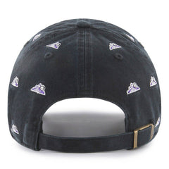 Colorado Rockies Women's Confetti Clean Up Adjustable Hat Black | 47 brand