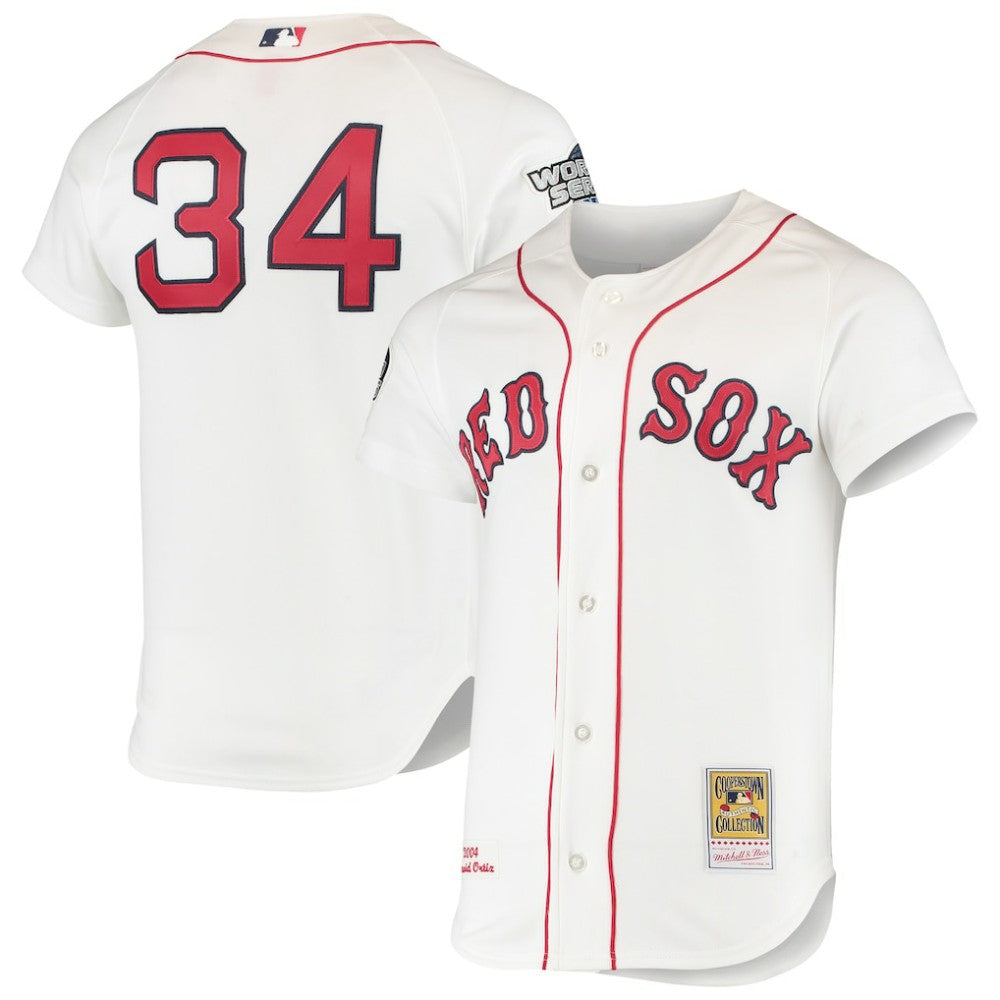 David Ortiz Boston Red Sox 2004 Cooperstown Collection Home Authentic Jersey - White