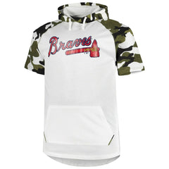 Ronald Acuna Jr. Atlanta Braves Player Big & Tall Raglan Hoodie T-Shirt White/Camo