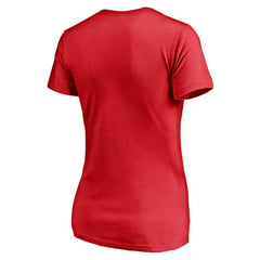 Calgary Flames Fanatics Women's Plus Size Mascot In Bounds V-Neck T-Shirt Red