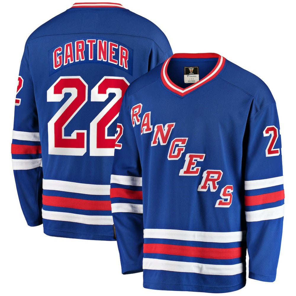 Mike Gartner New York Rangers Fanatics Premier Breakaway Retired Player Jersey Blue