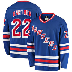 Mike Gartner New York Rangers Fanatics Premier Breakaway Retired Player Jersey Blue