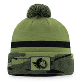 Ottawa Senators Fanatics Military Appreciation Cuffed Knit Hat with Pom Camo