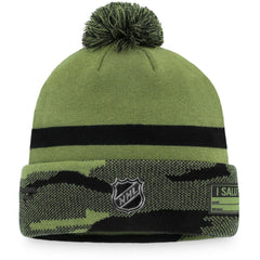 Washington Capitals Fanatics Military Appreciation Cuffed Knit Hat with Pom Camo