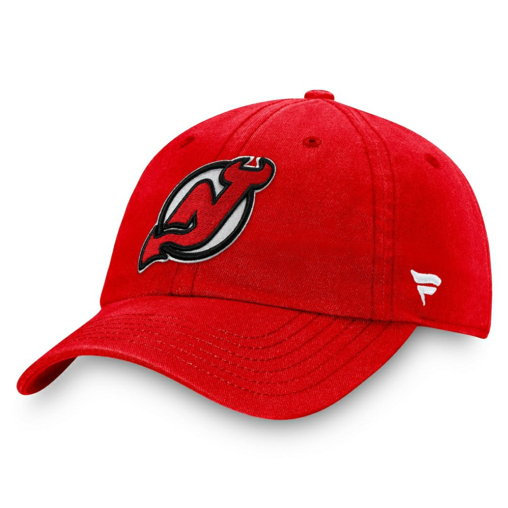 New Jersey Devils Fanatics Core Primary Logo Adjustable Hat Red