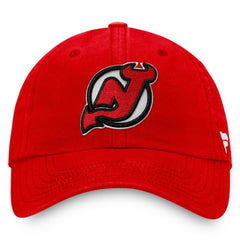 New Jersey Devils Fanatics Core Primary Logo Adjustable Hat Red