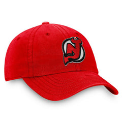 New Jersey Devils Fanatics Core Primary Logo Adjustable Hat Red