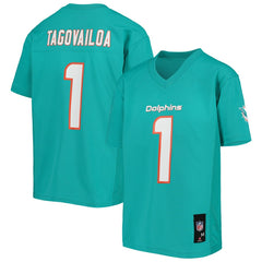 Tua Tagovailoa Miami Dolphins Youth Replica Player Jersey - Aqua for sale