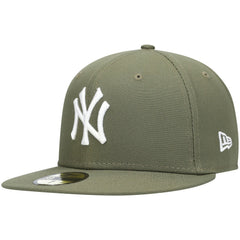 New York Yankees White Logo 59FIFTY Fitted Hat Olive | New Era