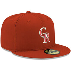 Colorado Rockies White Logo 59FIFTY Fitted Hat Red | New Era