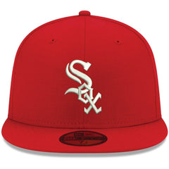 Chicago White Sox White Logo 59FIFTY Fitted Hat Red | New Era