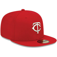 Minnesota Twins White Logo 59FIFTY Fitted Hat Red | New Era