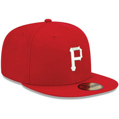 Pittsburgh Pirates White Logo 59FIFTY Fitted Hat Red | New Era