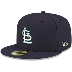 St. Louis Cardinals White Logo 59FIFTY Fitted Hat Navy | New Era