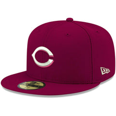 Cincinnati Reds White Logo 59FIFTY Fitted Hat Cardinal | New Era
