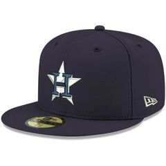 Houston Astros White Logo 59FIFTY Fitted Hat Navy | New Era
