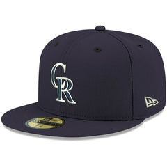 Colorado Rockies White Logo 59FIFTY Fitted Hat Navy | New Era