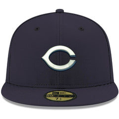Cincinnati Reds White Logo 59FIFTY Fitted Hat Navy | New Era