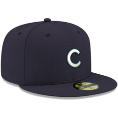 Chicago Cubs White Logo 59FIFTY Fitted Hat Navy | New Era