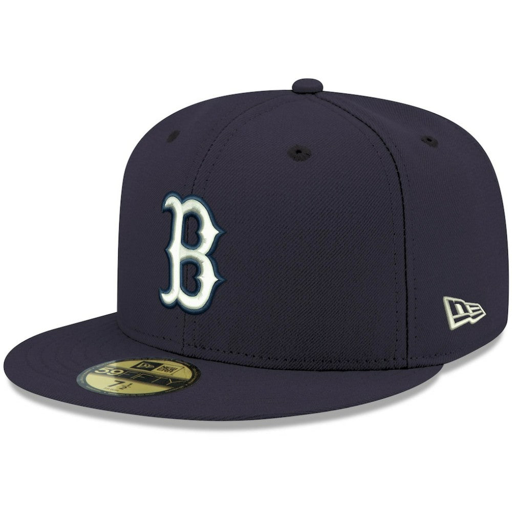 Boston Red Sox White Logo 59FIFTY Fitted Hat Navy | New Era
