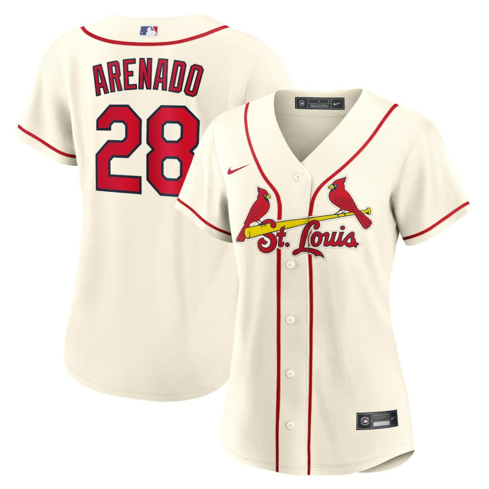 Nolan Arenado St. Louis Cardinals Women's Alternate Replica Player Jersey Cream | Nike