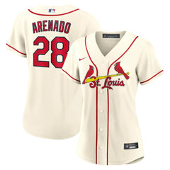 Nolan Arenado St. Louis Cardinals Women's Alternate Replica Player Jersey Cream | Nike
