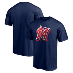 Miami Marlins Red White and Team T-Shirt Navy