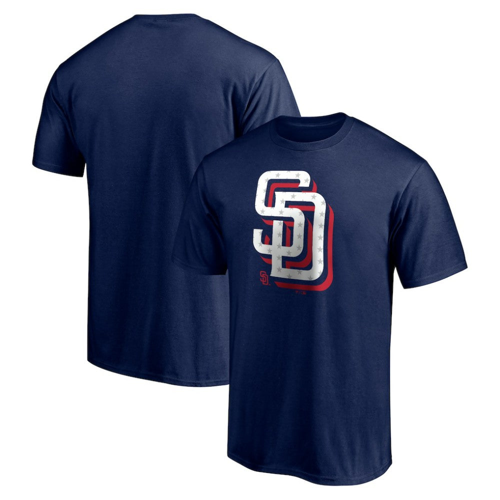 San Diego Padres Red White and Team T-Shirt Navy