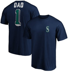 Seattle Mariners Number One Dad T-Shirt Navy