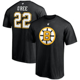 Willie O'Ree Boston Bruins Fanatics Authentic Stack Retired Player Name & Number T-Shirt Black
